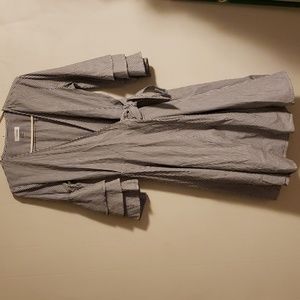 Calvin Klein Striped Wrap Dress